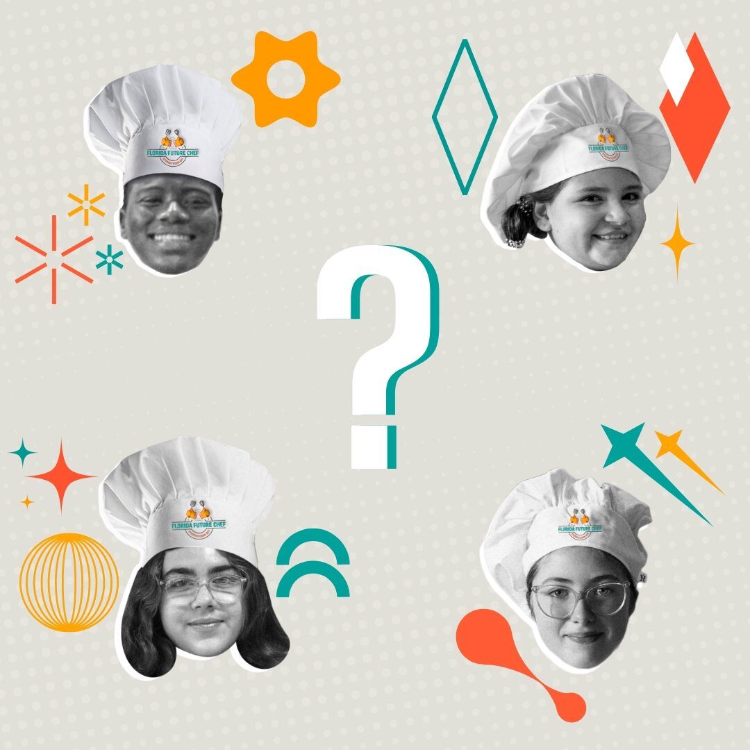 social image option with cutouts of chef hats and question marks